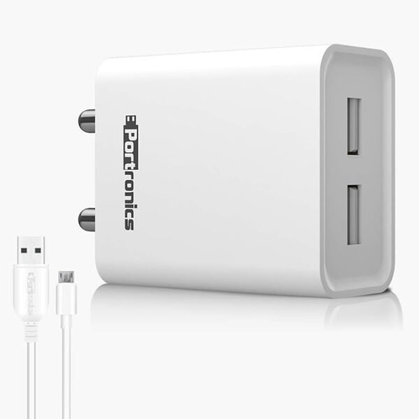 Portronics Adapto 66 2.4A 12w Dual USB Port 5V/2.4A
